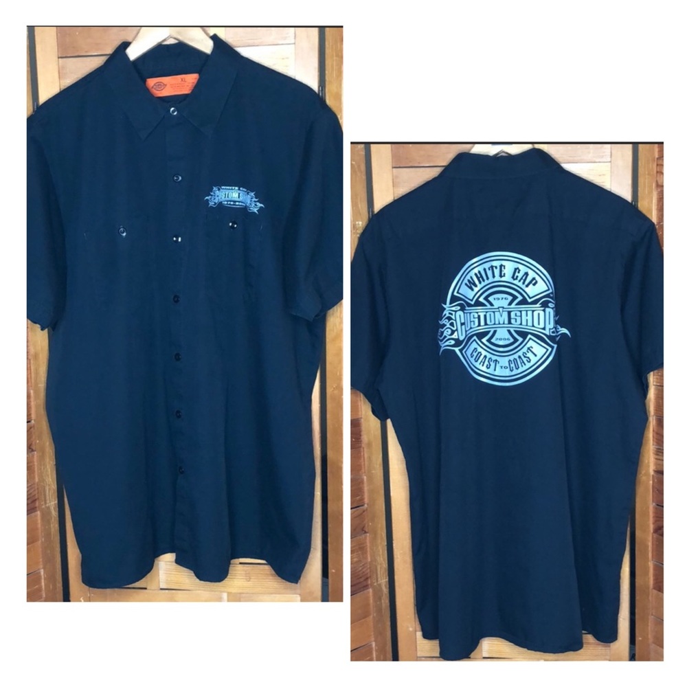 Dickies White Cap Custom Shop Button Up